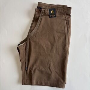 Good Man Brand Men Shitake Brown Drawstring Chino Shorts Size S NWT